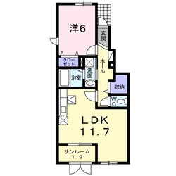 佐々木駅 バス22分  亀代郵便局前下車：停歩5分 1階の物件間取画像